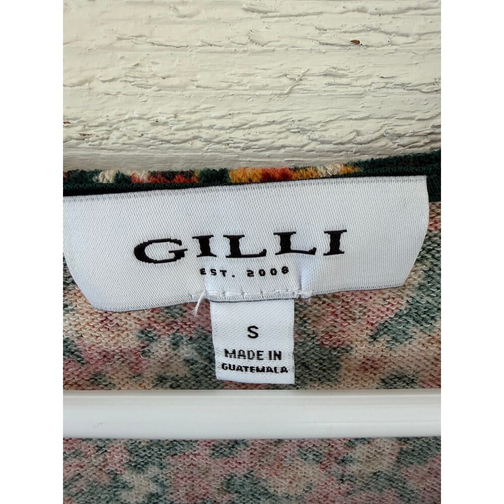 Gilli Floral Long Sleeve Mini Dress Size Small Fall Colors Boho - Picture 5 of 8